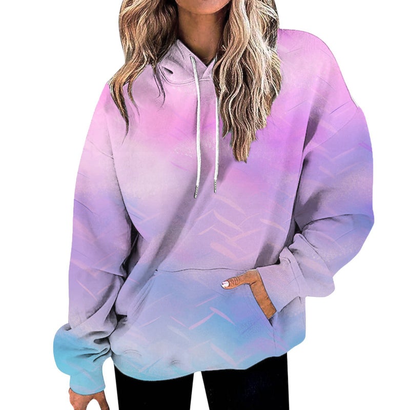 New Gradient Women'S Sweatshirt Cartoon Animation Star 3D Digital Printing Sweatshirt - Image 5